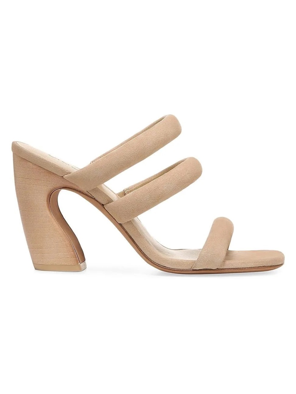 Vince. || Dara Suede Structural Heel Sandal Beige Tan 7